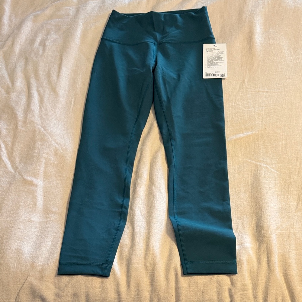 Lululemon Wunder Train 25” inseam legging, Storm Teal, Size 6